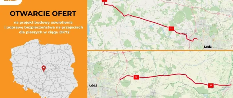 Poprawa bezpieczeństwa na DK72. GDDKiA otworzyła oferty.