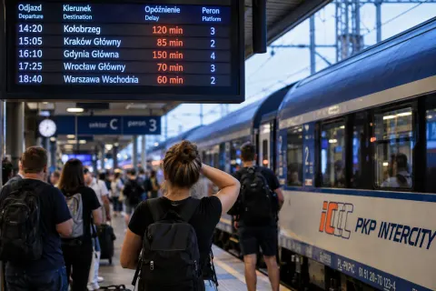 Podsumowanie sezonu - wakacje z opóźnieniami. PKP Intercity - cztery na dziesięć pociągów nie dojeżdżały punktualnie