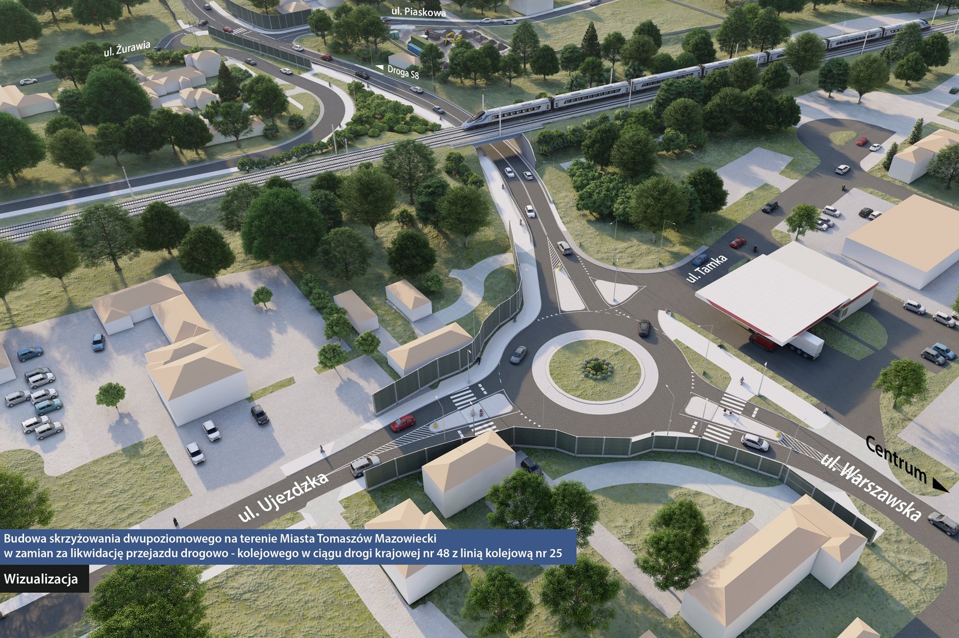 Tomaszów Mazowiecki. Ruszyła duża inwestycja na ważnym wlocie do miasta. Będą tunel i rondo