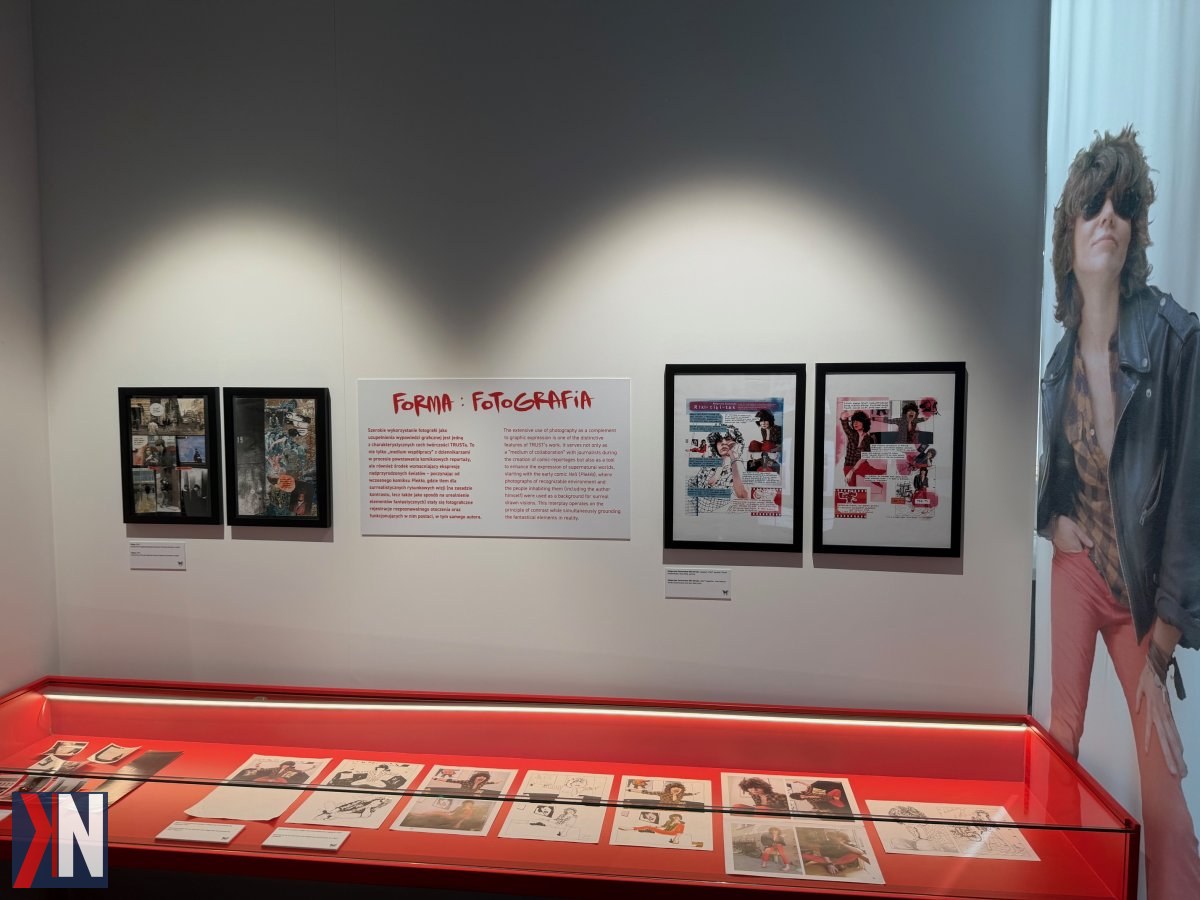 "Zdjęcie z wystawy 'TRUST the process' w Centrum Komiksu i N w Łodzi, prezentujące unikalne dzieła sztuki i atmosferę wydarzenia. To ostatnie dni na zobaczenie tej wyjątkowej ekspozycji, której nie można przegapić."