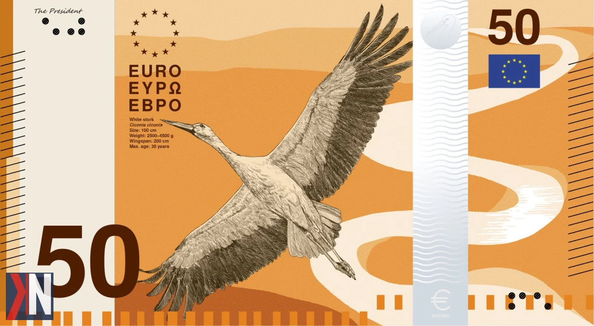 Zdjęcie prezentujące dziesięć projektów nowej serii banknotów euro, w tym wizerunki znanych postaci i symboli kultury europejskiej, zachęcające Europejczyków, w tym Polaków, do głosowania w internetowej ankiecie organizowanej przez Europejski Bank Centralny.