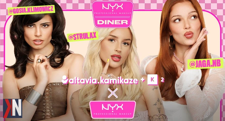 Zdjęcie przedstawia zespół agencji Altavia Kamikaze + K2, który świętuje wygraną przetargu na obsługę marki NYX Professional Makeup, należącej do L’Oréal. W tle widać radosne twarze członków ekipy z Łodzi i Warszawy, gotowych do rozpoczęcia nowej kampanii reklamowej.