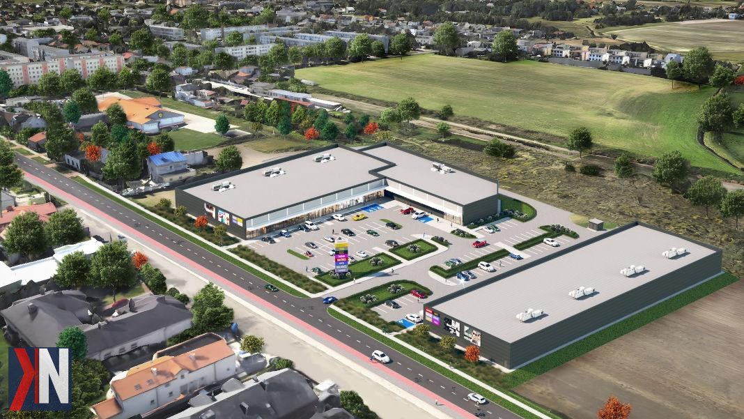 "Zdjęcie przedstawia nowoczesny park handlowy M Park w Konstantynowie Łódzkim, który został sprzedany firmie LCP Poland, należącej do międzynarodowej grupy M Core, jeszcze przed zakończeniem budowy. W artykule omawiamy szczegóły tej transakcji oraz przyszłość obiektu."