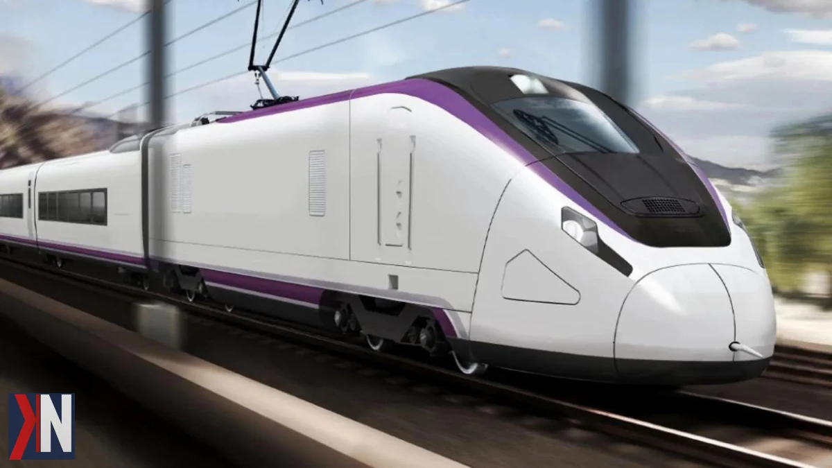 Nowa wersja pociągu Avril od hiszpańskiego giganta Talgo, który chce dostarczyć nowoczesne pojazdy dla polskiej KDP, symbolizująca innowacyjność i komfort podróży.