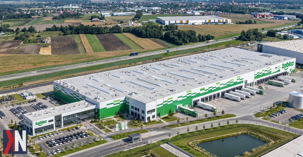 Nowe centrum logistyczne Żabki w Rzgowie pod Łodzią - inwestycja o wartości około 150 mln zł, obejmująca 42 tys. mkw., które ma stworzyć wiele nowych miejsc pracy.