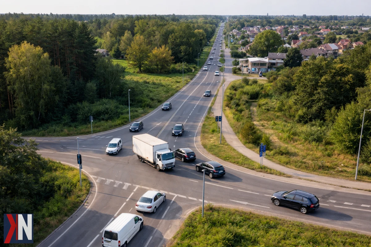 Zdjęcie przedstawia wizualizację ronda, które ma powstać na skrzyżowaniu ulic Ampere’a i Świętojańskiej w Bełchatowie. Przygotowania do przebudowy tego kluczowego skrzyżowania, będącego główną drogą wylotową z miasta w kierunku wschodniej obwodnicy oraz strefy przemysłowej, już się rozpoczęły. Rondo ma na celu poprawę bezpieczeństwa i płynności ruchu w tej ważnej lokalizacji.