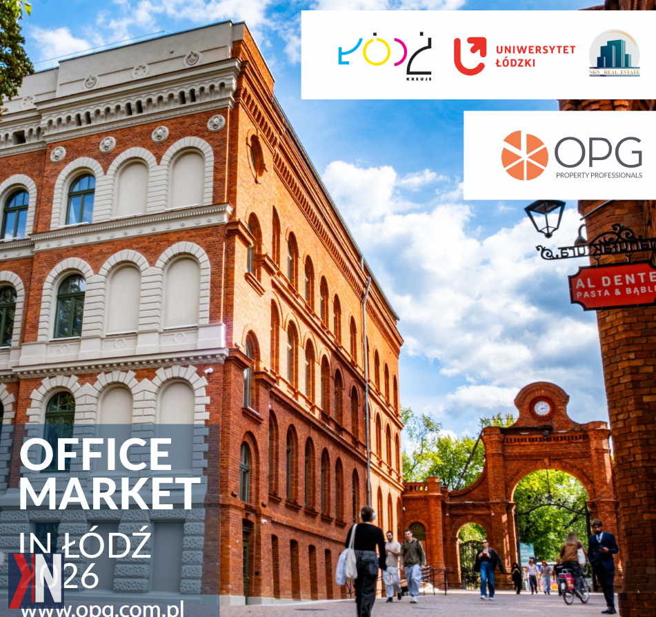 Alt tekst: "Analiza stagnacji na rynku biurowym w Łodzi - zdjęcie ilustrujące pięcioletnią perspektywę inwestycyjną oraz czynniki wpływające na obecny stan rynku."