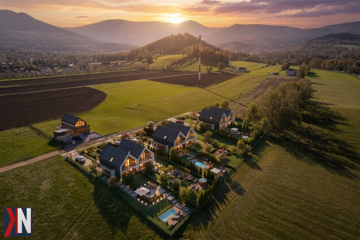 "Zdjęcie przedstawia malownicze Karkonosze, symbolizujące nową drogę rozwoju lokalnej firmy z Koluszek - Grupa Olikol, która z sukcesem wkracza w nową branżę, promując regionalne wartości i potencjał województwa łódzkiego."