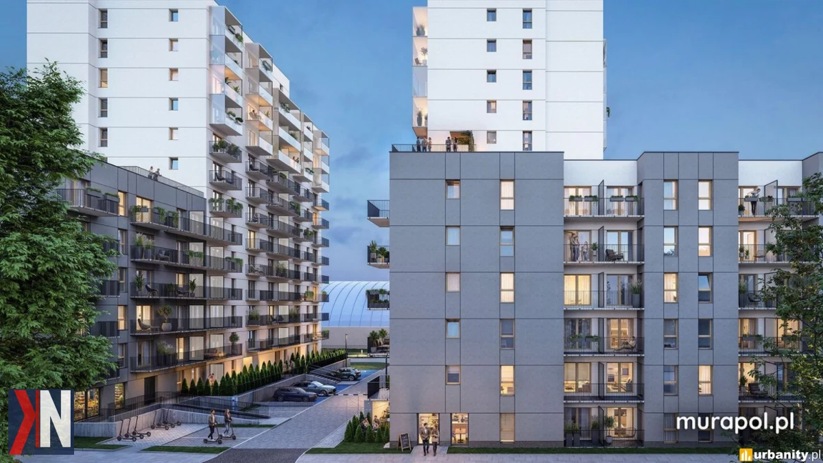 "13-kondygnacyjny budynek Murapol UniverCity przy kampusie Politechniki Łódzkiej - nowa inwestycja w Łodzi, łącząca nowoczesną architekturę z dogodną lokalizacją tuż obok uczelni."