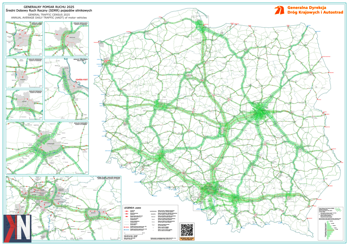 "Zdjęcie przedstawia panoramę Łodzi, ukazującą dynamiczny ruch drogowy oraz nowoczesne infrastruktury miejskie, które są kluczowe dla transportu w Polsce. Artykuł analizuje wyniki raportu GDDKiA 2025, wskazując na zaskakujące wyniki dotyczące natężenia ruchu w Łodzi, która, mimo powszechnego przekonania, nie jest tak zakorkowaną metropolią, jak się wydaje."