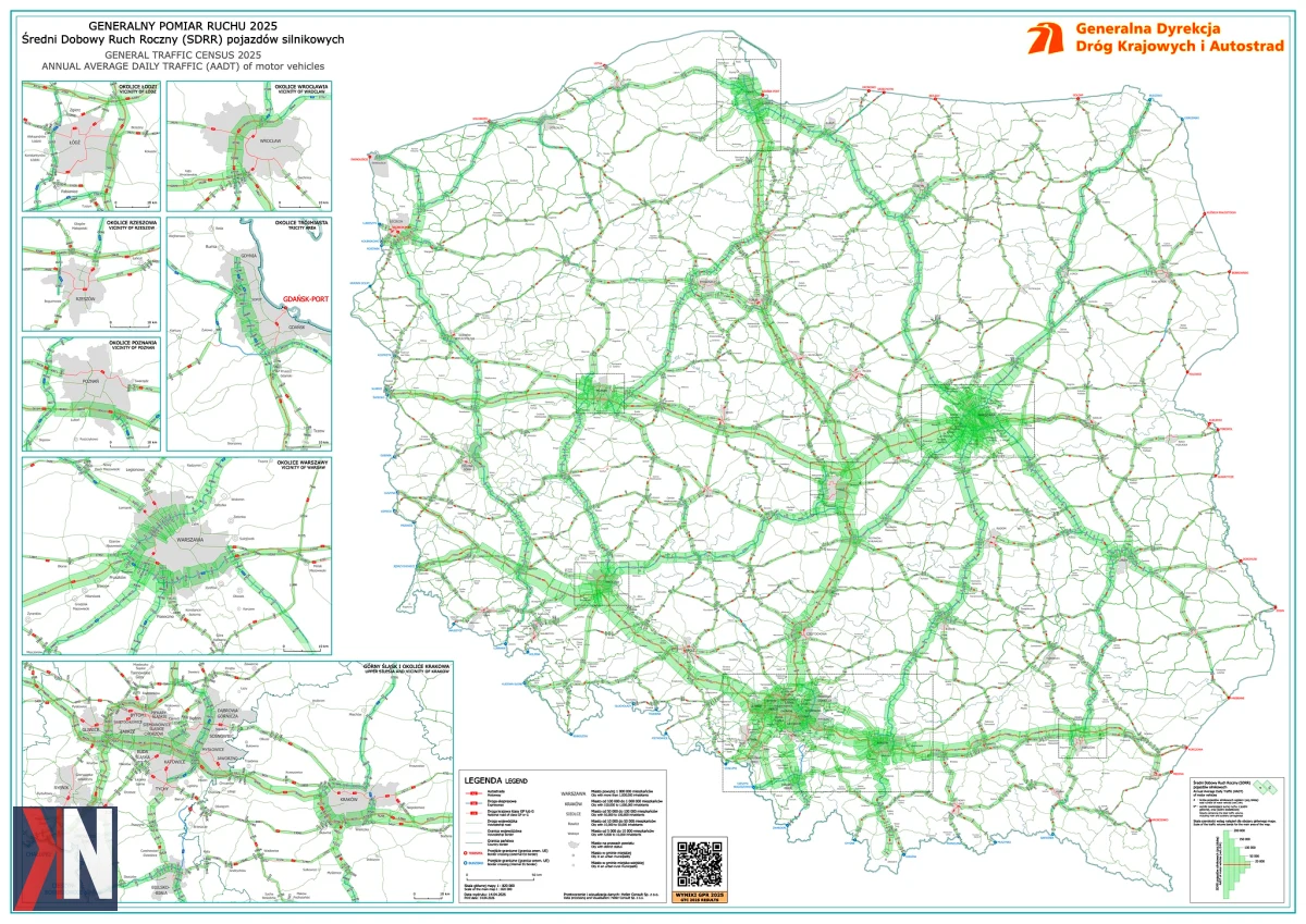 "Zdjęcie przedstawia panoramę Łodzi, ukazującą dynamiczny ruch drogowy oraz nowoczesne infrastruktury miejskie, które są kluczowe dla transportu w Polsce. Artykuł analizuje wyniki raportu GDDKiA 2025, wskazując na zaskakujące wyniki dotyczące natężenia ruchu w Łodzi, która, mimo powszechnego przekonania, nie jest tak zakorkowaną metropolią, jak się wydaje."